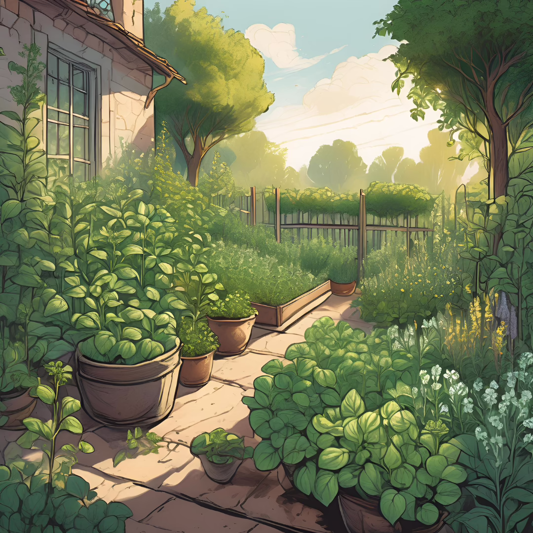 Herb Garden in Summer