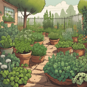 Herb garden in Spring