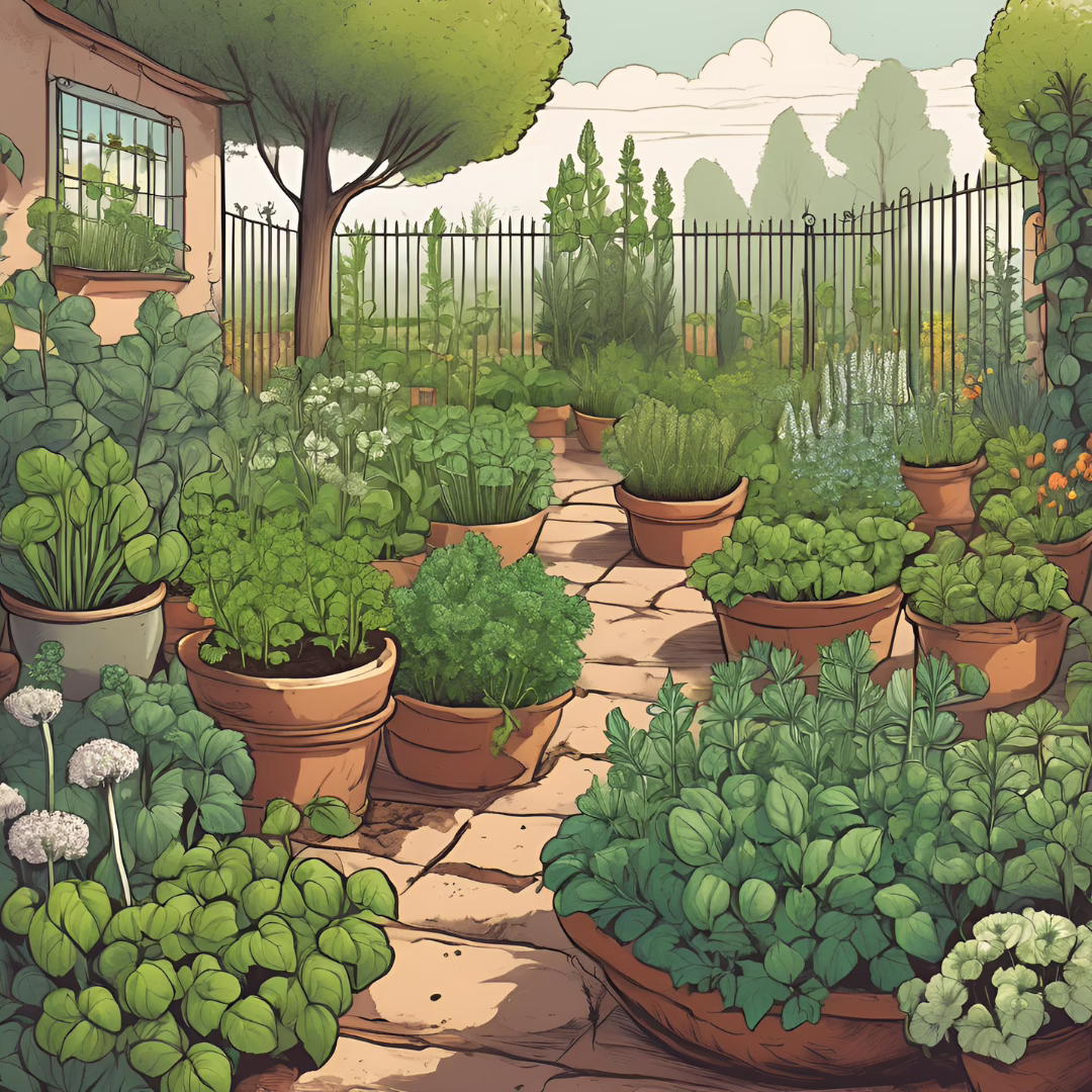 Herb garden in Spring