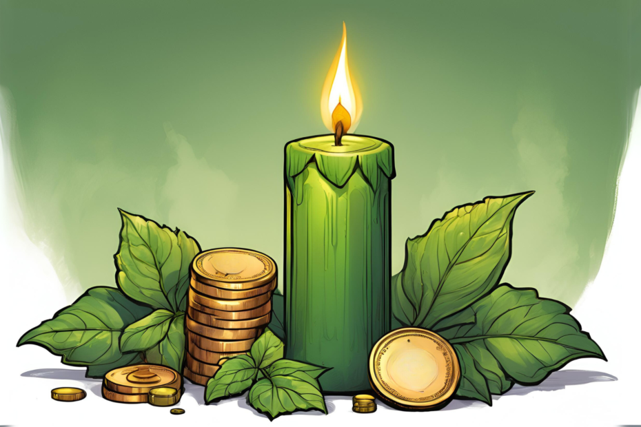 Easy Green Candle Money Spell to Attract Financial Success